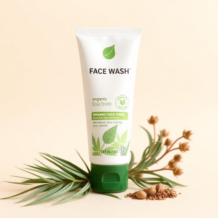 Juicy Chemistry Certified Organic Acne Control Face Wash with Hemp & Tea Tree